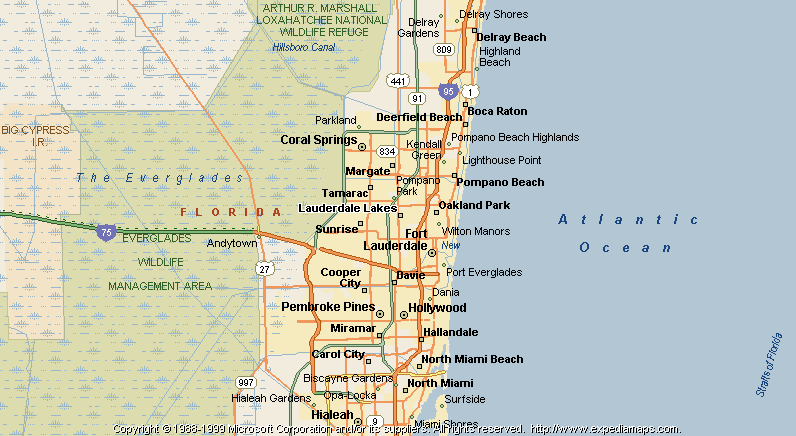 Map Of Lauderdale Lakes